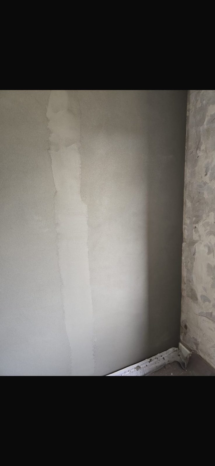 Innervägg under arbete
